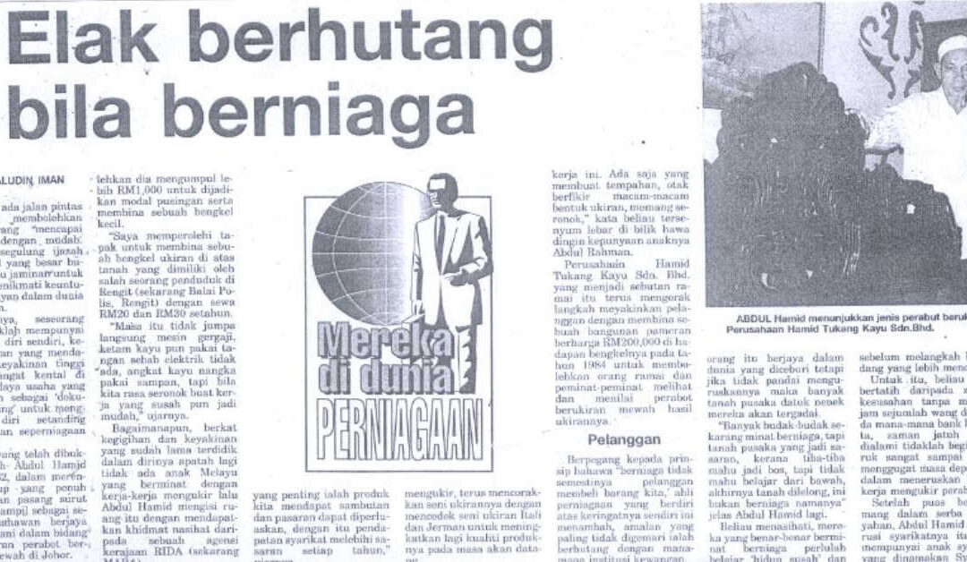 Keratan Akhbar Elak Hutang Berniaga